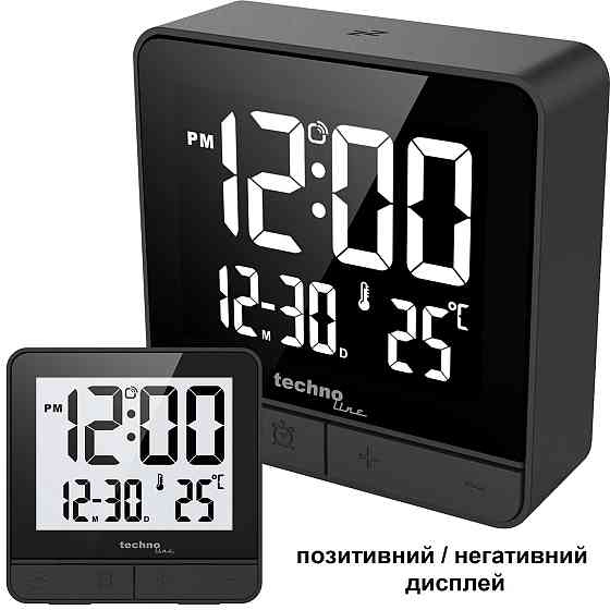 Годинник настільний Technoline WT375 Black (WT375) Киев