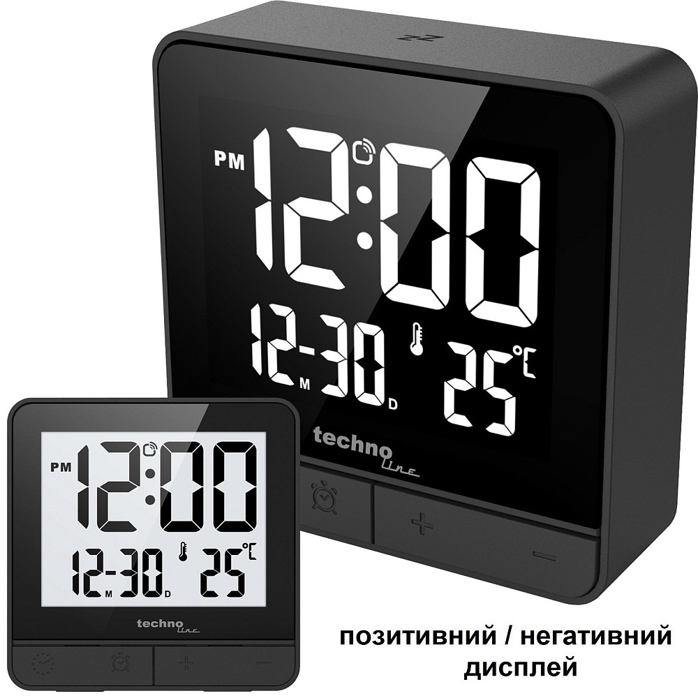 Годинник настільний Technoline WT375 Black (WT375) Киев - изображение 1