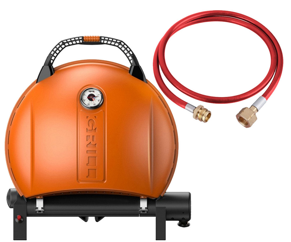 КОМПЛЕКТ Портативный переносной газовый гриль O-GRILL 900, оранжевый + шланг в подарок! Код: 011684 Ровно - изображение 1