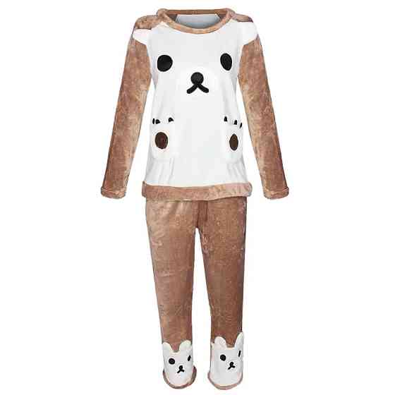 Женская тёплая махровая пижама Bear White XL Київ