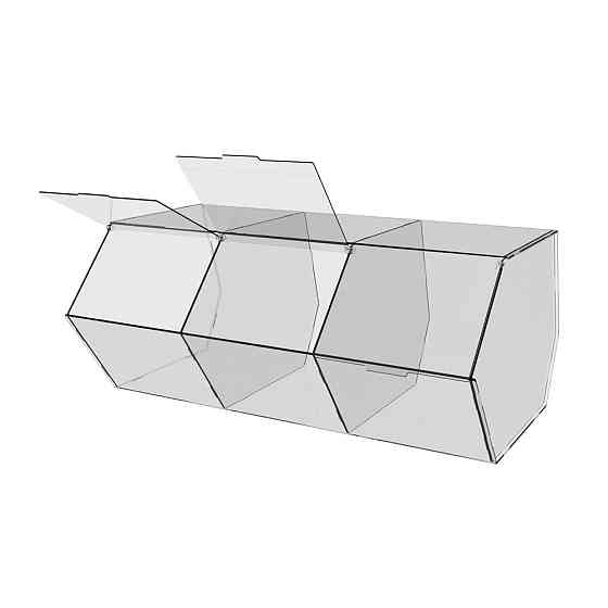 Диспенсер EKOSTAR для мармеладів, снеків, горіхів 3 комірки Київ