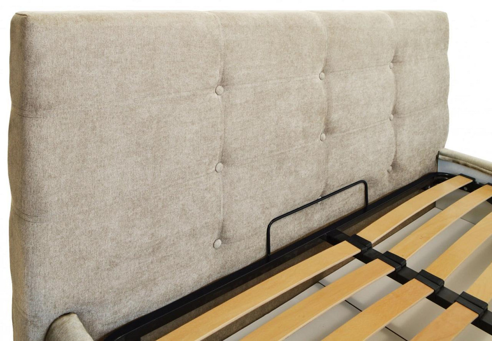 Кровать Двуспальная Manchester Comfort 180 х 200 см Мисти Milk A1 С подъемным механизмом и нишей для белья Бежевый Днепр - изображение 18