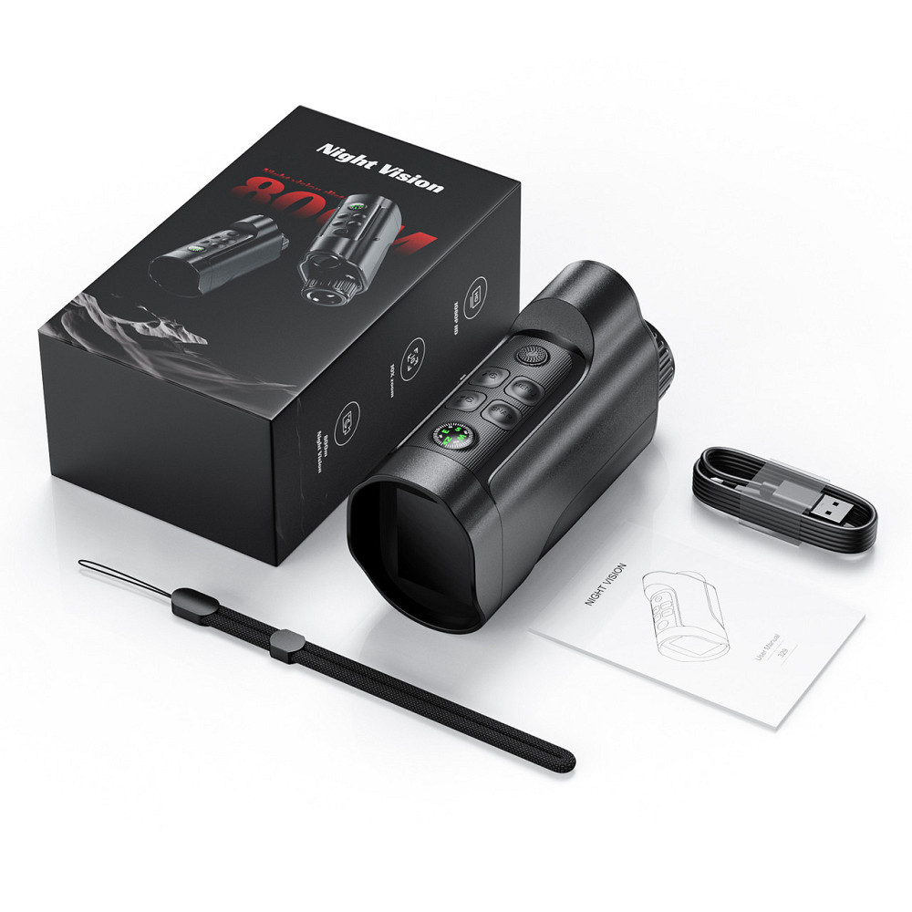 Монокуляр нічного бачення Inskam 329 10х 1080P фото-відео 2Мр (до 800 м у темряві) Чорний Вінниця - фото 3