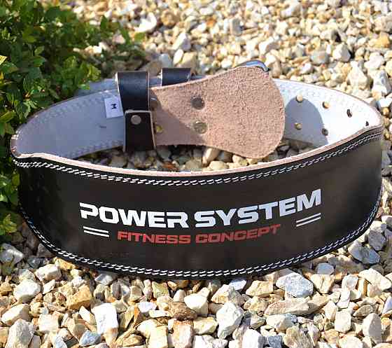 Пояс для важкої атлетики Power System PS-3100 Power шкіряний Black L Каменское