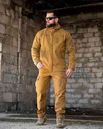 Демісезонний тактичний костюм софтшел DEMENTIOZ кайот ВТ6839 Одеса