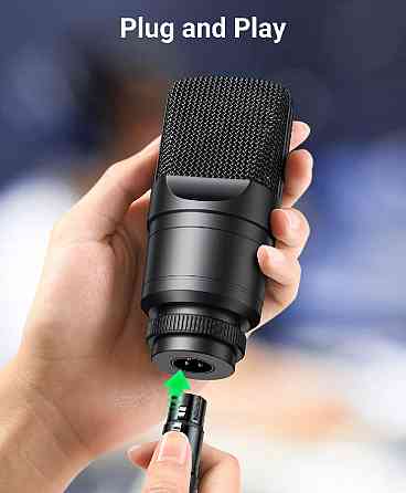 Аудио кабель UGREEN AV130 Cannon Male to Female Microphone Extension Audio Cable 5m Black Одесса