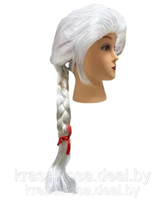 Перука з косою біла. Перука Принцеси Ельзи. 40-80 см 200 г Київ - фото 3