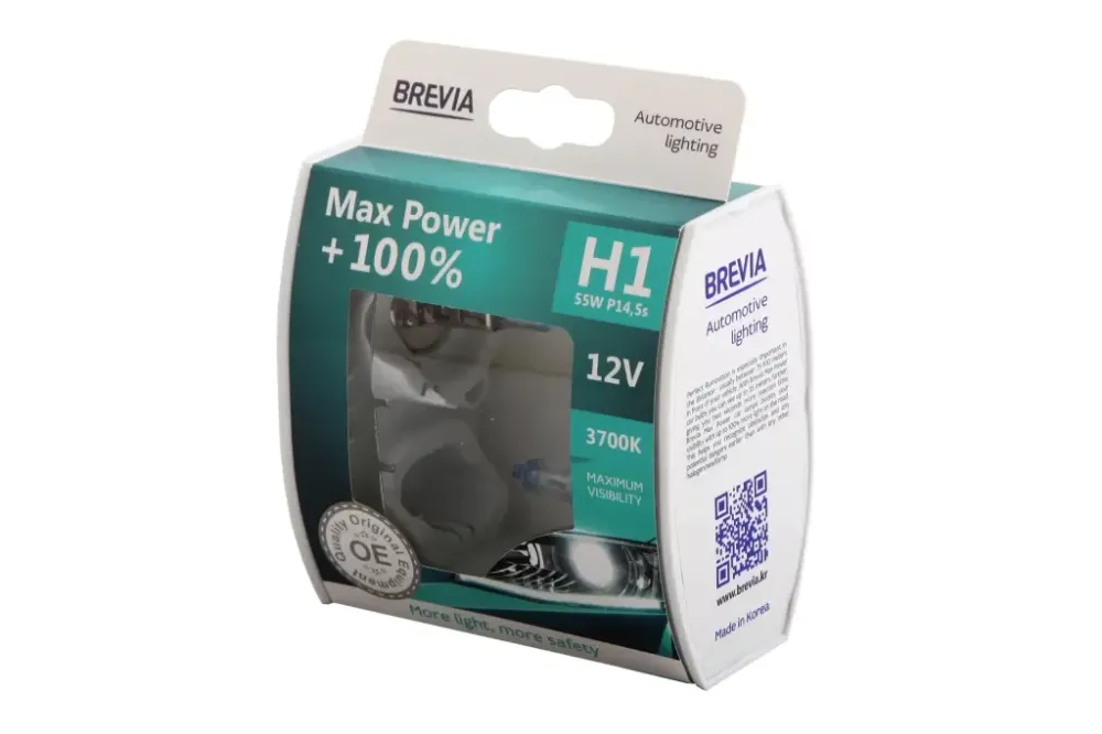Лампа галогенная 12В  H1 Brevia 55 +100% Max Power (2 шт.) Винница - изображение 3