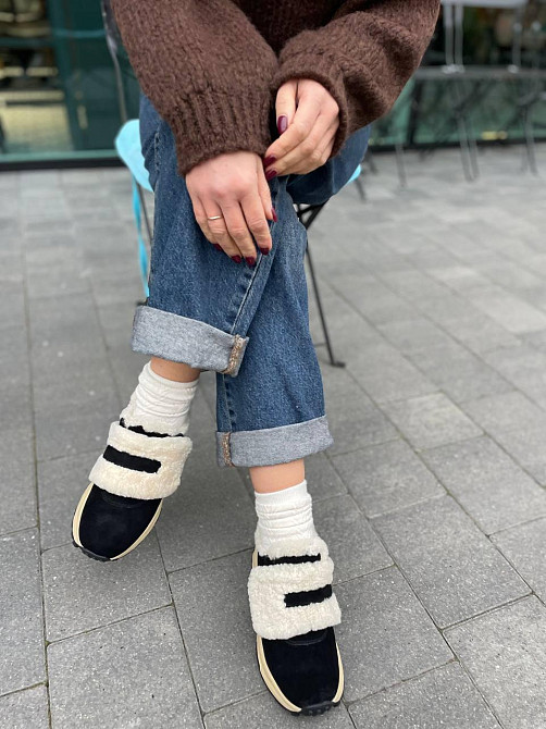 Lilin Кроссовки женские LILIN черные натуральная кожа зима (5686) Коломыя - изображение 7