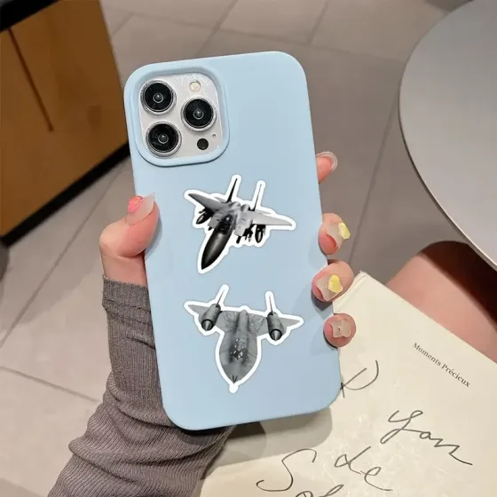 Стикеры боевые самолеты 50 шт — военные наклейки для ноутбука Киев