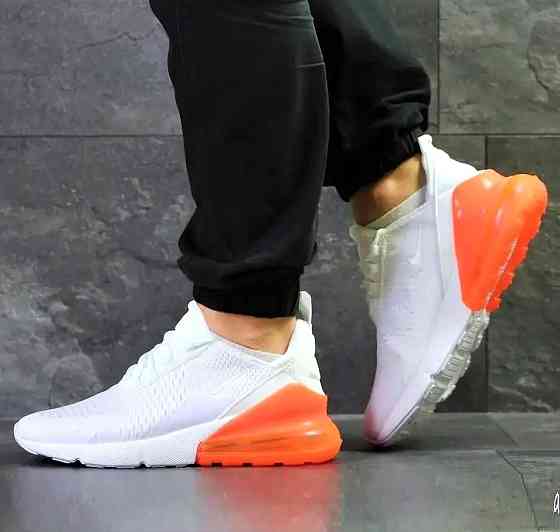 Кросівки Nike 270 Чоловічі Білі з Амортизацією Червоні Жовтогарячі Найк (розміри: 41,42,43,44,45) Дніпро