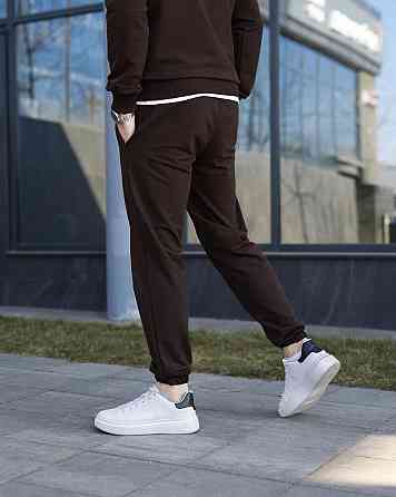 Чоловічі штани джогери з кишенями шоколадний Pobedov 95 Київ