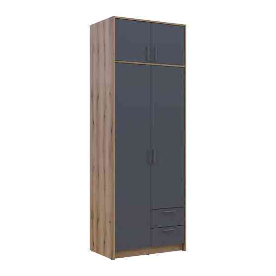 Шкаф для одежды Doros Ронди с антресолью Дуб Артизан/Графит 2ДСП 82х52х236 DRS-011663 (80737808) Львов