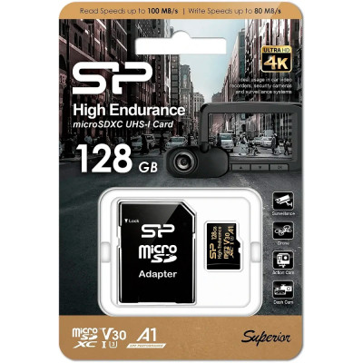 Карта памяти Silicon Power 128GB microSDXC class 10 UHS-I U3 V30 A1 High Endurance (SP128GBSTXDV3V1HSP) Винница - изображение 3
