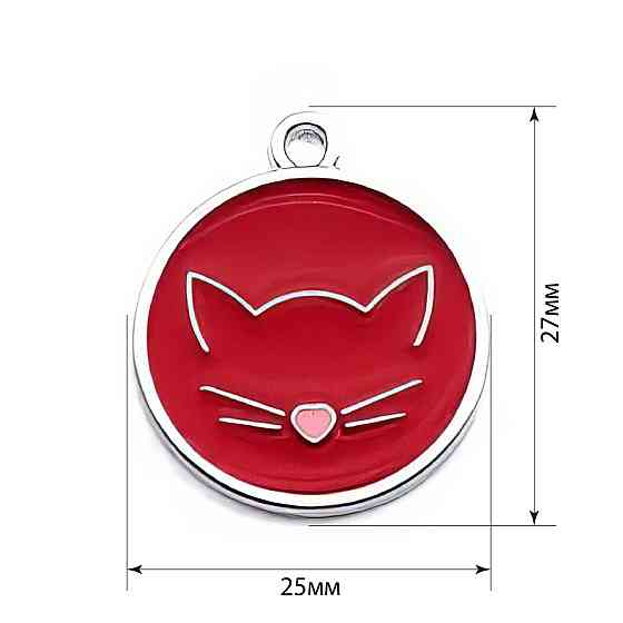 Адресник для кота Circle Cat Red 25х27мм Київ