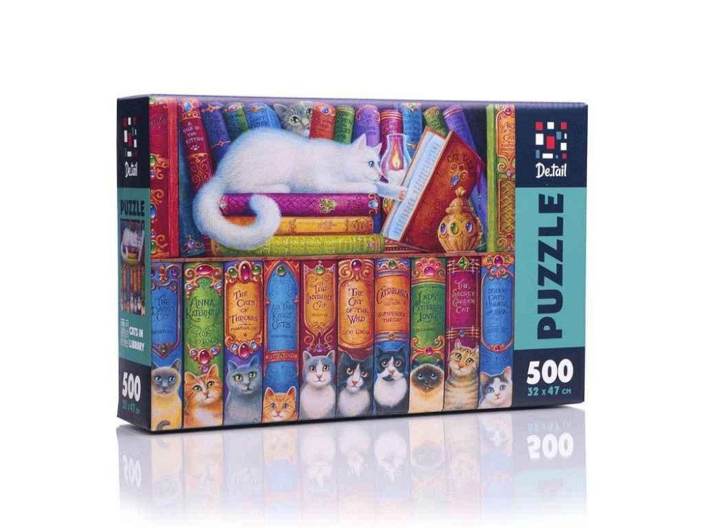Пазли Коти в бібліотеці DT500-11 (укр) ТМ VLADI TOYS Київ - фото 1