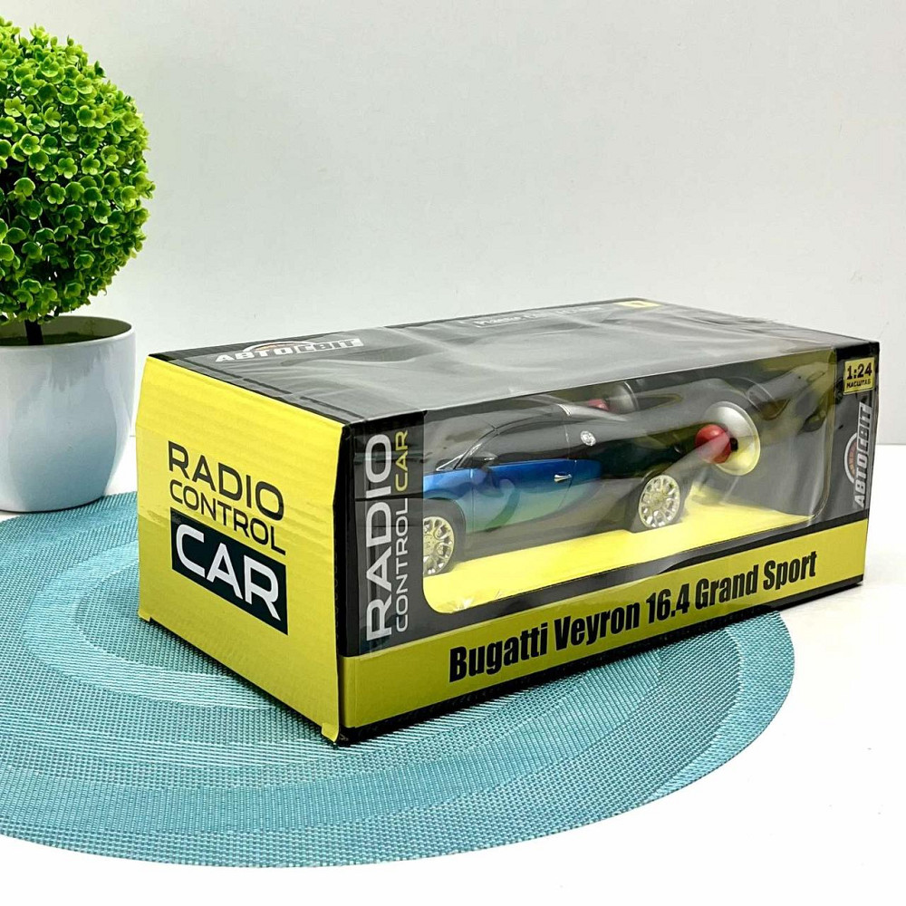 Машинка bugatti veyron на радіокеруванні Автосвіт масштаб 1:18 Чорна з блакитним (AR-2319) Чернигов - изображение 3