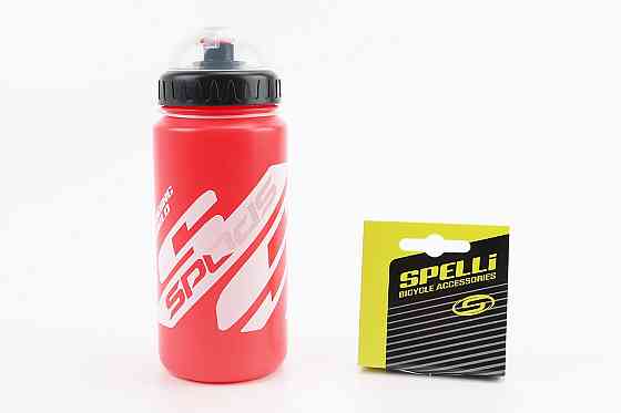 Фляга пластикова 600мл, з захисною кришкою, червоно-біла SWB-528-M Киев