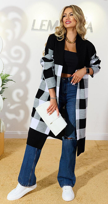 Кардиган картатий (46-48) Київ - фото 5