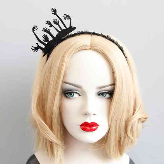 Обруч на Хэллоуин на голову Руки one size черный Киев