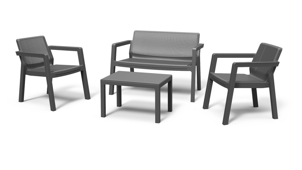 Набор мебели Keter Emily Patio set с подушками, графит Киев - изображение 1