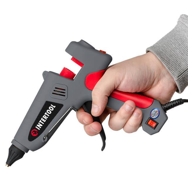 Пістолет клейовий 100(300) Вт, 215-230°C, під стрижні 10,8-11,5 мм, 13-30 г/хв INTERTOOL RT-1106 Київ - фото 7