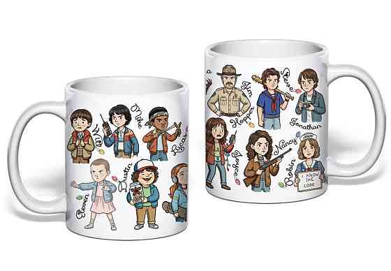 ☕ Чашка з головними героями серіалу «Дивні дива» (Stranger Things) Одеса