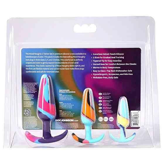 Набір анальних пробок Doc Johnson Mood Naughty 1 Kaleidoscope Trainer Set Sex Aura Київ