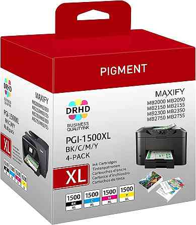 Набір із 4 картриджів 1500XL Canon PGI-1500XL для Canon Maxify MB2750, MB2000, MB2050, MB2150, MB2155, MB2300, MB2350 Дніпро
