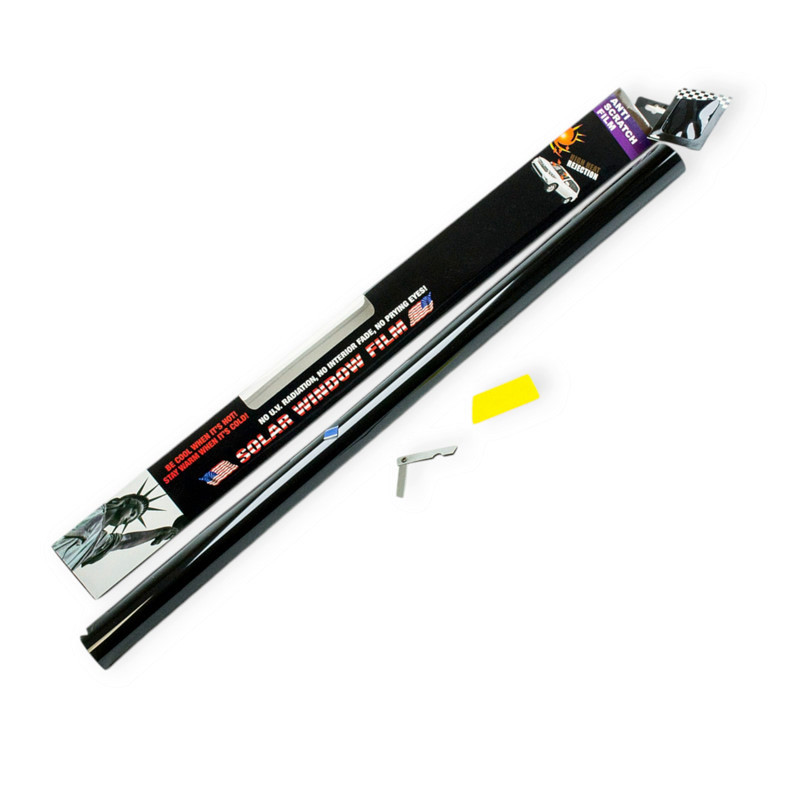 Плівка тонувальна американка 0.75x3m super dark black (src антиподряпин) Мукачево - фото 1