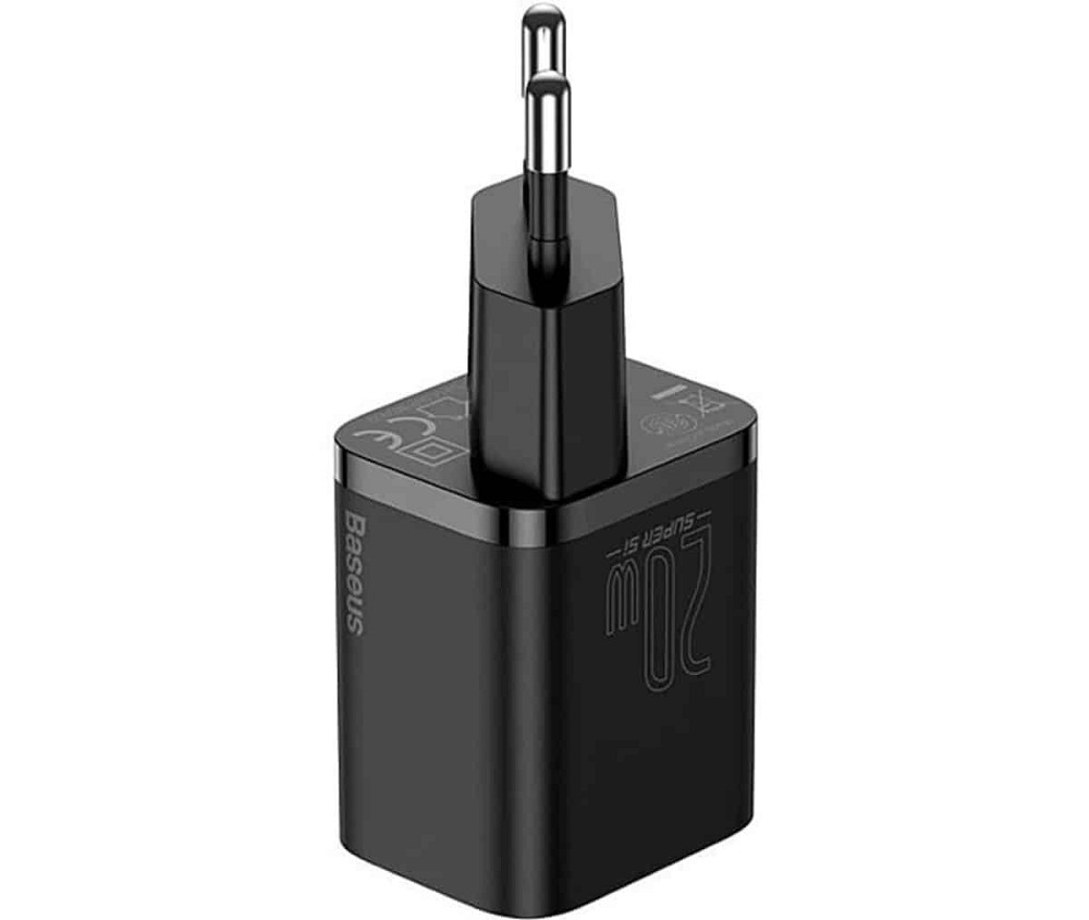 Мережевий зарядний пристрій Baseus Super Si Quick Charger 1C 20W EU Black Київ - фото 3