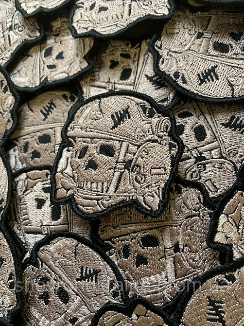 Шеврон Адамова голова (Форма контурная. На липучке) Размер 6x5.5см Киев - изображение 3