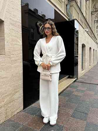 Женский теплый базовый костюм двойка из турецкой ангоры вязки Одесса