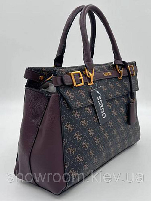 Жіноча брендова сумка Guess (842607) коричнева Київ - фото 3