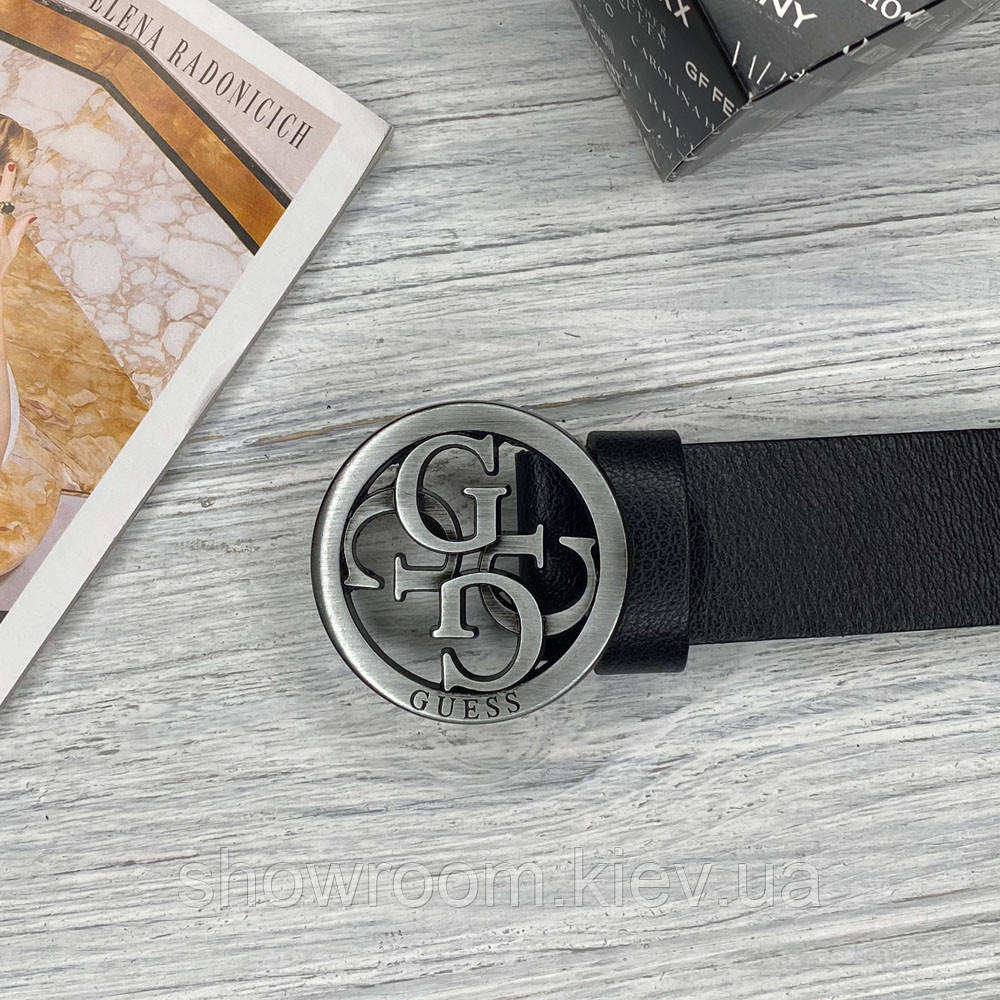 Женский кожаный ремень (4001) grey 3 см Киев - изображение 7