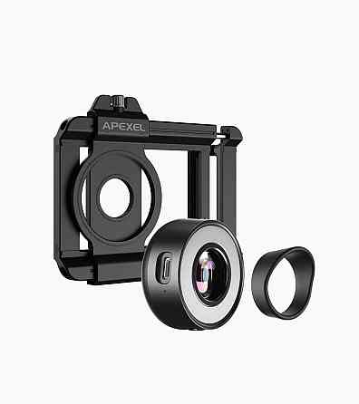 Мікроскоп для телефону 120x ювелірний ультрафіолет JeweLens Apexel APL-MS120 SBR Київ