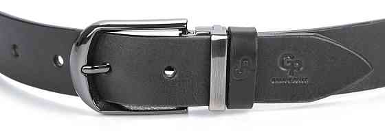 Ремінь чоловічий GRANDE PELLE 00870 шкіряний Чорний Київ