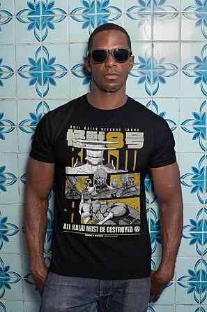 Футболка для хлопчика з аніме принтом Каіджу Но Міна Схіро оверсайз (зріст від 165 до 180) Чорний AnimeJ0479m Дніпро