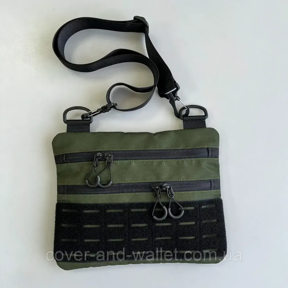 Тактическая сумка через плече Crossbody оливкового цвета Оксфорд Киев - изображение 1