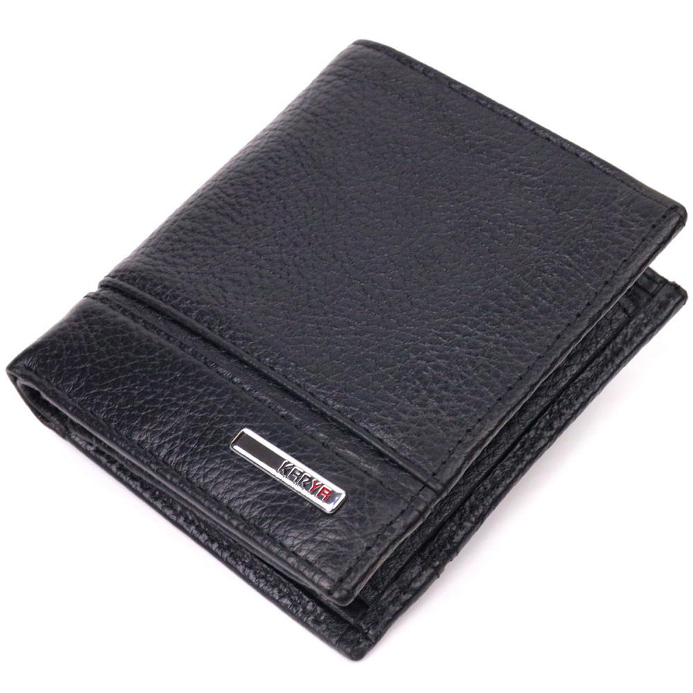 Престижное портмоне для мужчин из натуральной кожи Черный (KARYA) Киев - изображение 5