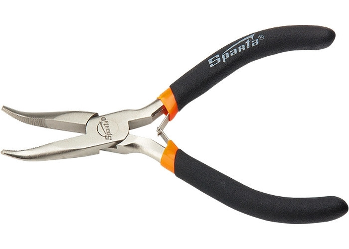 Довгогубці Mini, 130 мм, нікельовані, вигнуті, авторазжим SPARTA Полтава - фото 1
