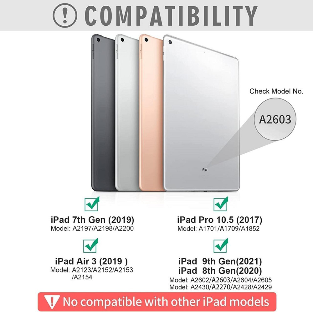 Кейс-клавиатура для iPad 10.2/10.5 (7/8/9, Air3, Pro10.5) blue-green Bluetooth съёмная 7-цветная подсветка Киев - изображение 8