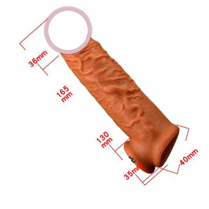 Насадка на пенис с фиксацией мошонки и шипами Toyfa XLover - Телесный Винница - изображение 4