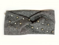 Пов'язка чалма сіра з намистинами Київ - фото 1