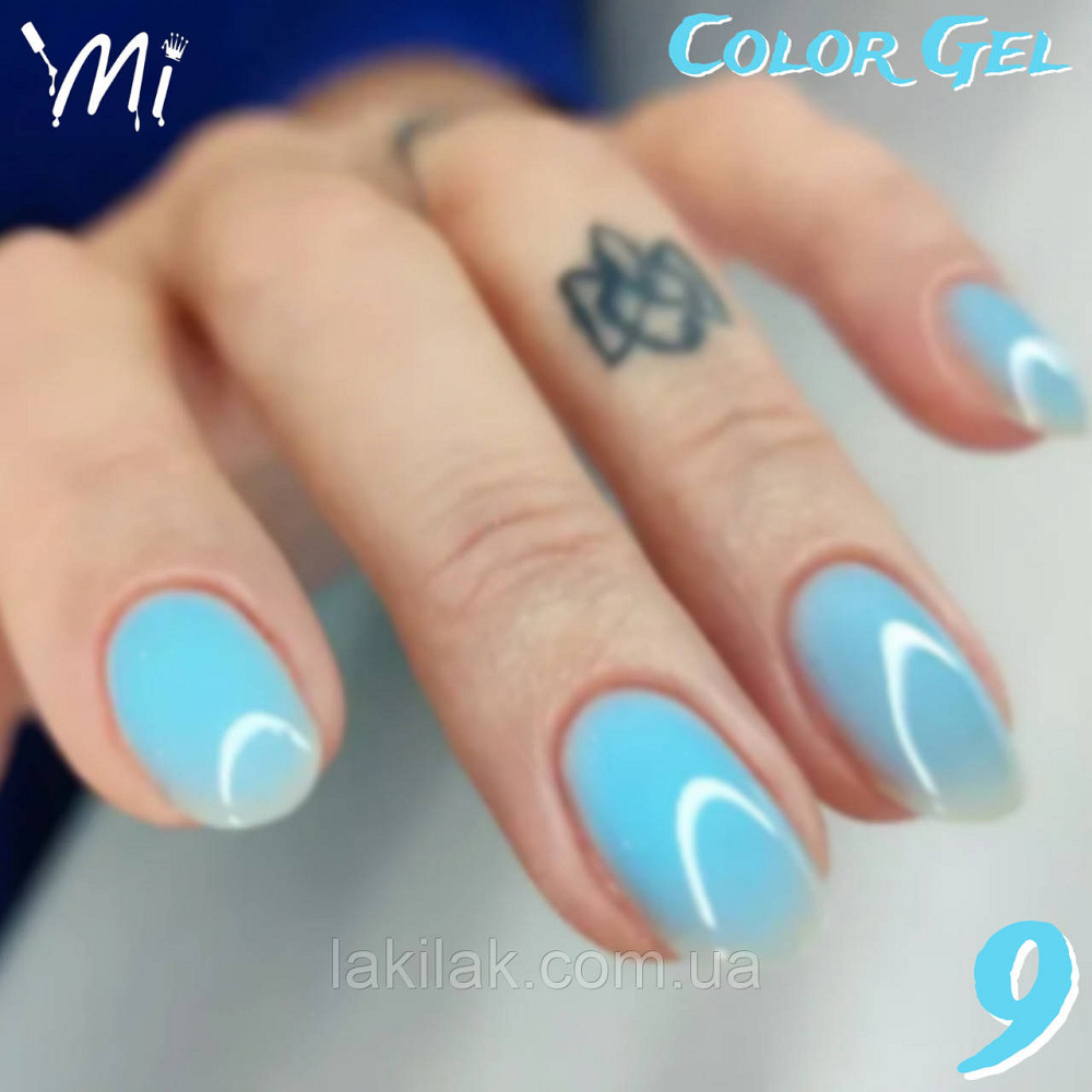 Гель для нарощення нігтів Mi Color Gel 09 (блакитний) 30мл Херсон - фото 1