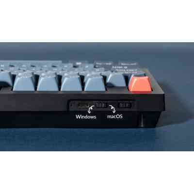 Клавиатура Keychron V5 Max Gateron Jupiter Red Knob Hot-Swap QMK Wireless/Bluetooth/USB-А UA Black (V5M-D1-UA) Винница