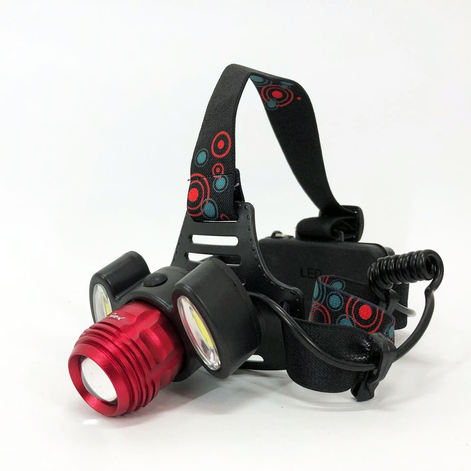 Ліхтар на голову діодний 2117-T6+2COB, Налобна лампа, Ліхтар налобний з RO-272 червоним діодом Київ - фото 9