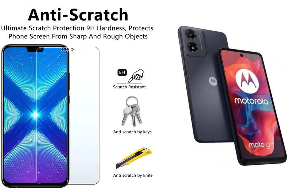 Захисне скло NeoGlass для Motorola Moto G04s – надпрозоре та стійке Київ - фото 1