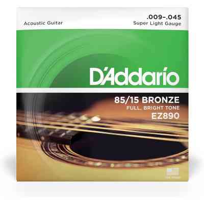 Струны для гитары D'Addario 85/15 Bronze Super Light (09-45) (EZ890) Винница