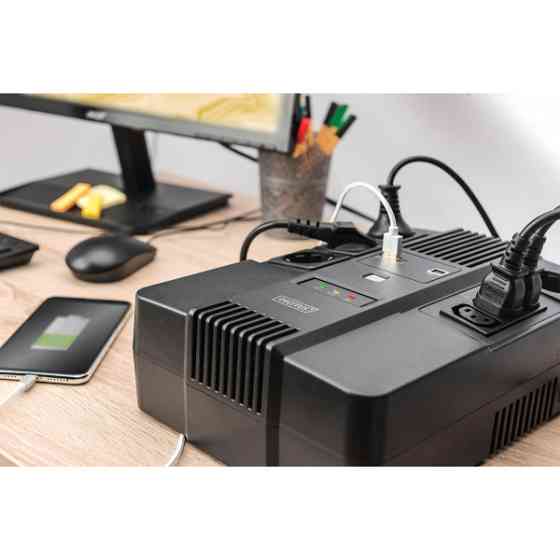 ДБЖ Digitus Line-Interactive, 800VA/480W, LED, 4xSchuko/3xC13, RJ45, USB (DN-170111) Киев